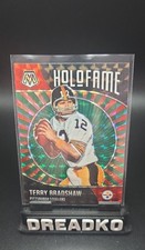 2021 Panini Mosaic - Holofame Terry Bradshaw #12 Green Mosaic Prizm
