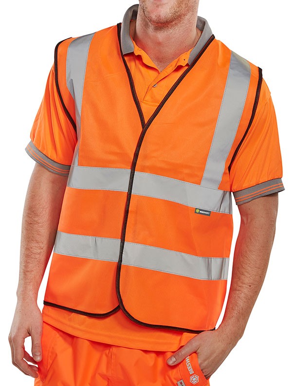 Beeswift Hi-Vis Vest Orange Size XXXXL