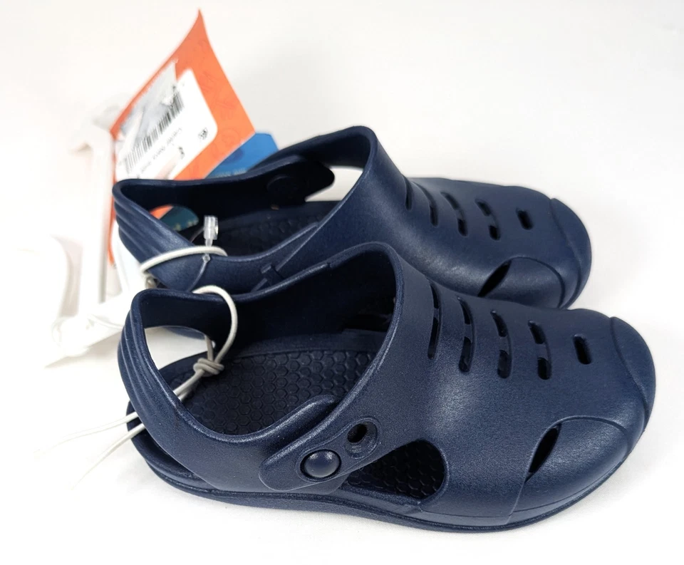 Sandalias de campamento Okabashi para niños pequeños talla 8 Carter zapatos de agua azul marino Foto 2 de 4