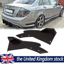 Gloss Black Bumper Spoiler Rear Lip Angle Splitter Diffuser For Benz C300 C200 #