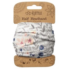 Karma Meadow Headband Women Medium Fabric Headband Stretchy Hair Scarf White