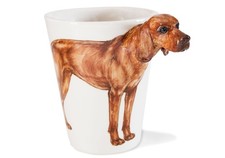 Blue Witch Handmade Coffee Mug Hungarian Viszla - A Great Gift for Dog Lovers!