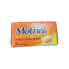 Motrin IB, Fast-Acting Ibuprofen 200mg for Pain & Fever Relief, 24 Count
