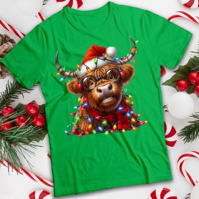 Lustiges hässliches Herren und Damen festliches Highland Cow Weihnachten...