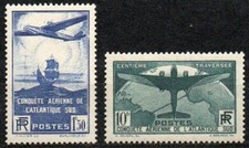 France 1936 Traversée de l' Atlantique 320 - 321 Neufs ** Sans Charnière