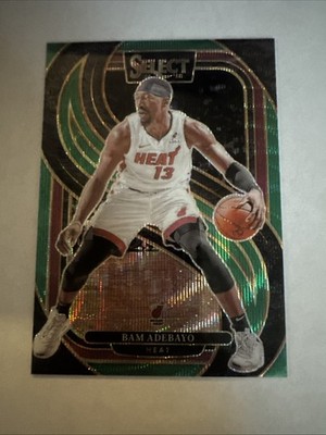Bam Adebayo 2024-25 Panini Select /50 Green Wave Premier Level Heat #163