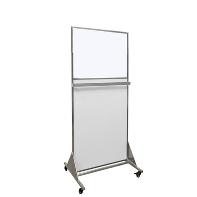31.7 X 28.3 X 72.3'' Mobile X-Ray Lead Shield Barrier for Safety Radiation
