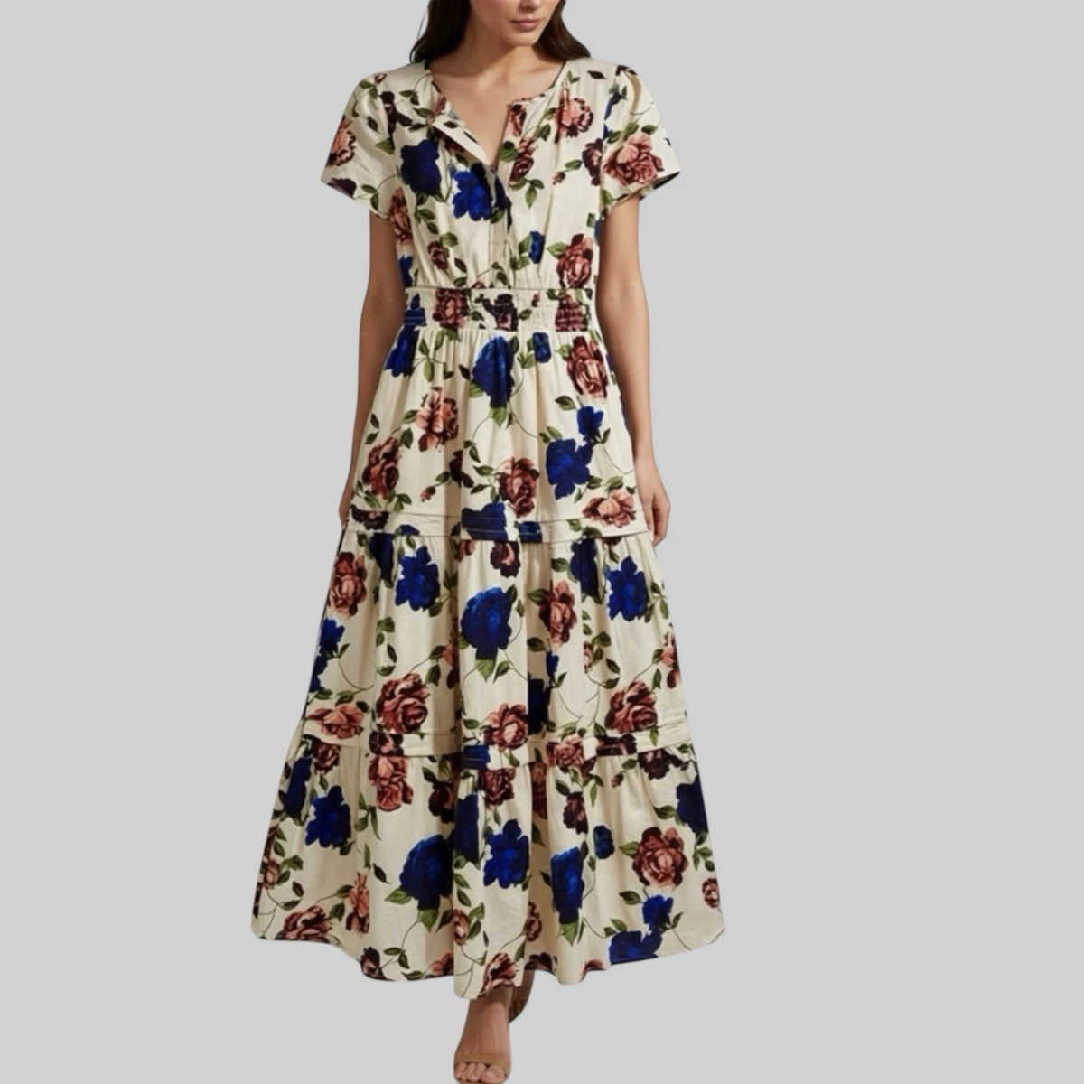 Jupe Maxi Cynthia Rowley Bleue - Taille S, Stretch, Motifs Colorés