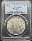 1921 MORGAN SILVER DOLLAR PCGS OGH MS63 04XH26