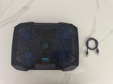 AIMIUZI F2 Plus 5-Fan USB Laptop Cooling Pad 15in Black/Blue