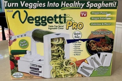Veggetti Pro Table-Top Spiral Vegetable Cutter   As Seen on TV   New in Open Box