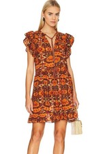 Ulla Johnson Size M • Lina Orange Ruffle Sleeve Mini Dress Coverup