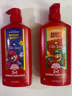 Old Spice Super Mario & Luigi Galaxy Star Cosmic Quest Shampoo & Conditioner   