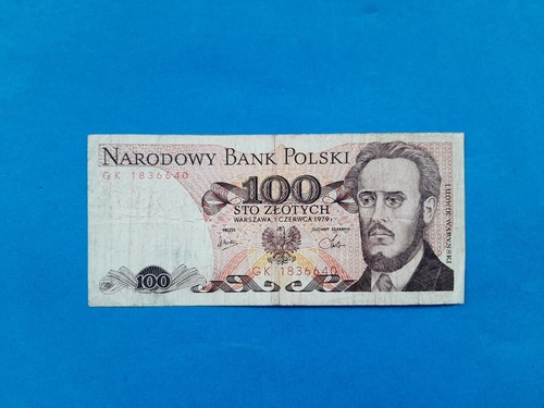 1 x 100 Zlotych Polen / Geldschein Banknote von 1979 **°