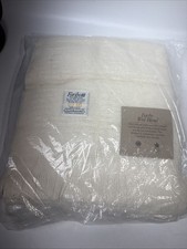 Vintage Faribo Wool Blend Afghan Throw Blanket Fringe White Soft New