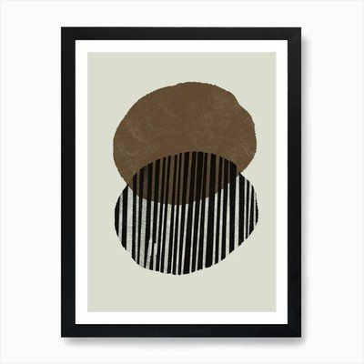 Circle With Stripes Art Print Framed Wall Art Poster Canvas Print Picture