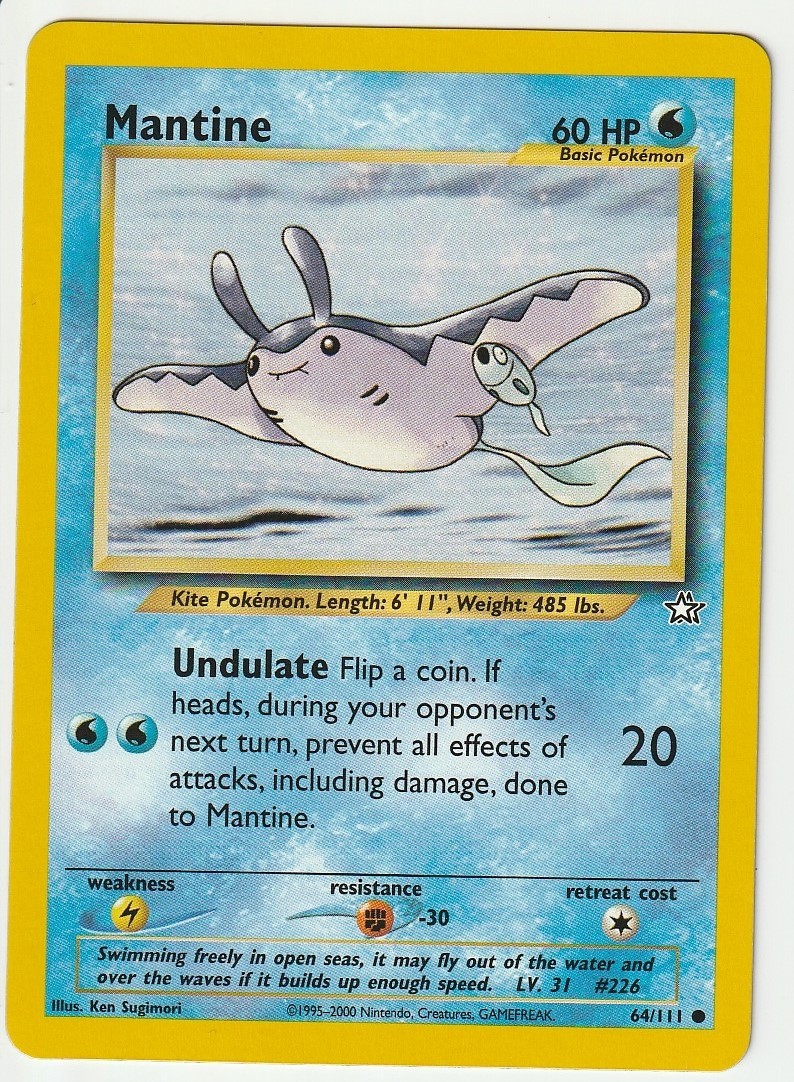 Neo Genesis Pokémon TCG Mantine #64/111