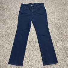 NYDJ Marilyn Straight Dark Wash Jeans Size 8 P Fits 31 X 29 Lift Tuck