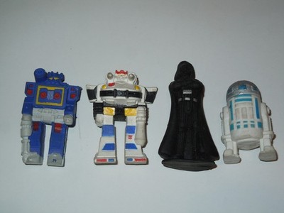 1980s Vtg Lot Star Wars Transformers Erasers Soundwave Jazz Vader R2-D2 NEW