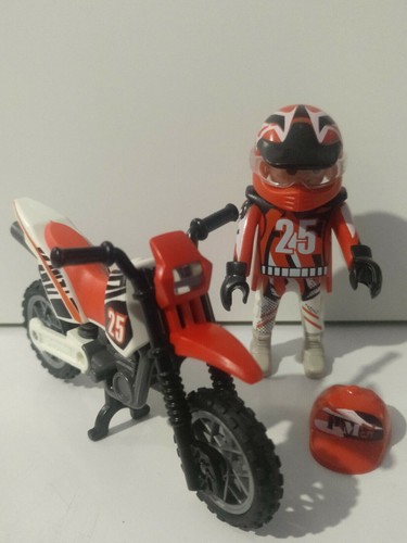Playmobil N°4923 – Oeuf Pilote Et Motocross – 2008 – Neuf En Boîte