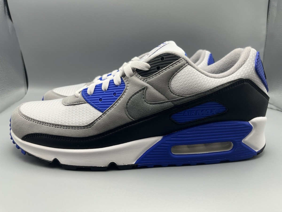 靴 Ri NIKE AIRMAX 90 Nike Air Max 90 OG White Black Hyper Royal Men's Size 13 US