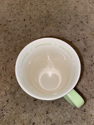 Menge 2 Starbucks Tasse Meerjungfrau Keramik weiß, limettengrün Starbucks Uni EUC - Bild 4 von 6