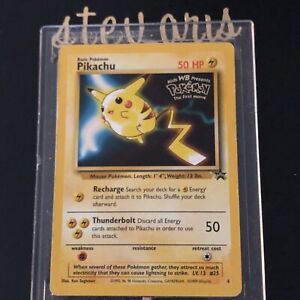Pikachu Promo Card 4 Kid S Wb Presents The First Movie 1999 Pokemon Ebay