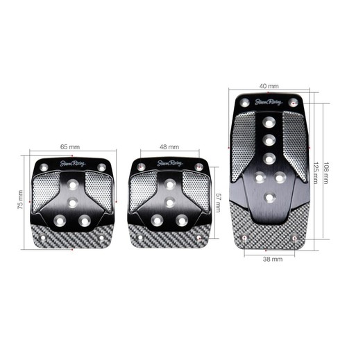 Set Pedals 3 Pedals Sport Universal Carbon Shade Carbon Simoni Racing - Picture 2 of 2