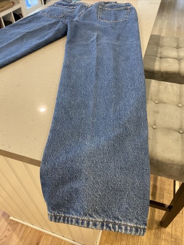 LL Bean Flannel Lined Denim Blue Jeans Comfort Waist Stretch Men's Size 36x34 - Picture 7 of 7
