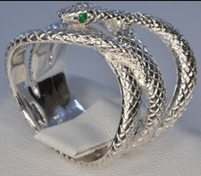 Hand made ring 925 silver White Gold Plated 