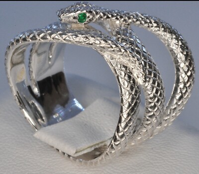 Handgefertigter Ring 925 Silber (Weißvergoldet)