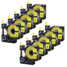 10x For DYMO Rhino 4200/5200 Heat-Shrink Tube 18052 Industry Label Tape 6mm