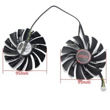 95mm MSI GTX950 GTX960 GTX970 GAMING Dual Fan PLD10010S12HH 4Pin 12V 0.40A R189a