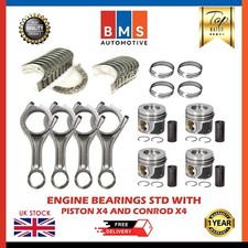 JAGUAR LAND ROVER 204DTA 2.0DIESEL ENGINE BEARINGS WITH PISTON & CONRODS SET NEW