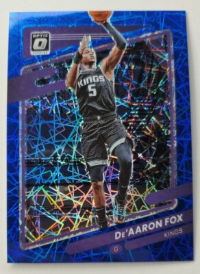 2021-22 Optic De'Aaron Fox Sacracmento Kings Blue Velocity Prizm #85