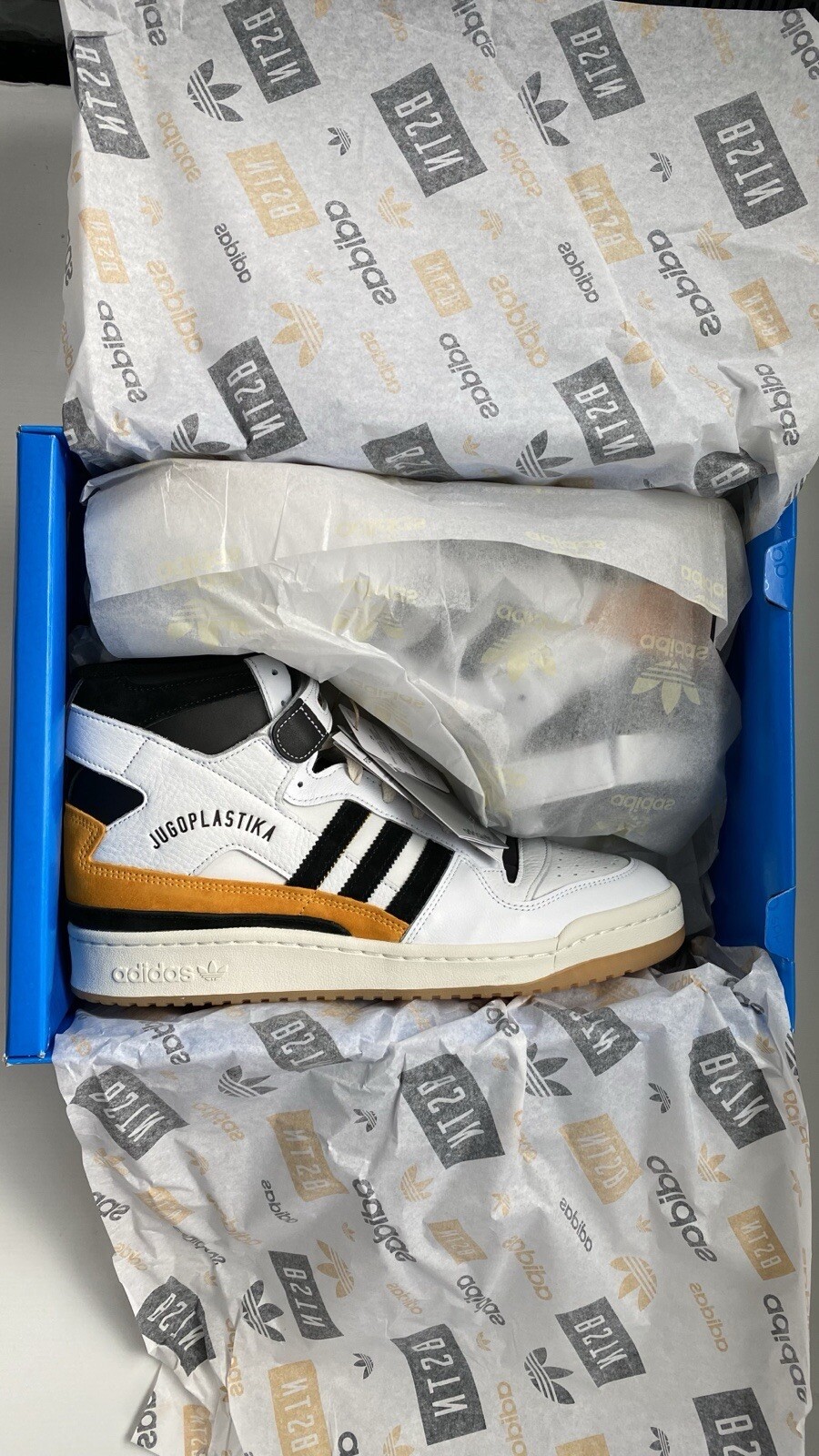 Genuine ADIDAS X BSTN FORUM 84 HIGH JUGOPLASTIKA UK 9/US 9.5/EU 43 1/3