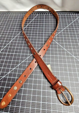 Fossile woman genuine leather studded belt S/M