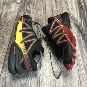 Salomon SpeedCross 4 Black Bright Orange Mens Size 8.5 Trail/Athletic Shoe | eBay