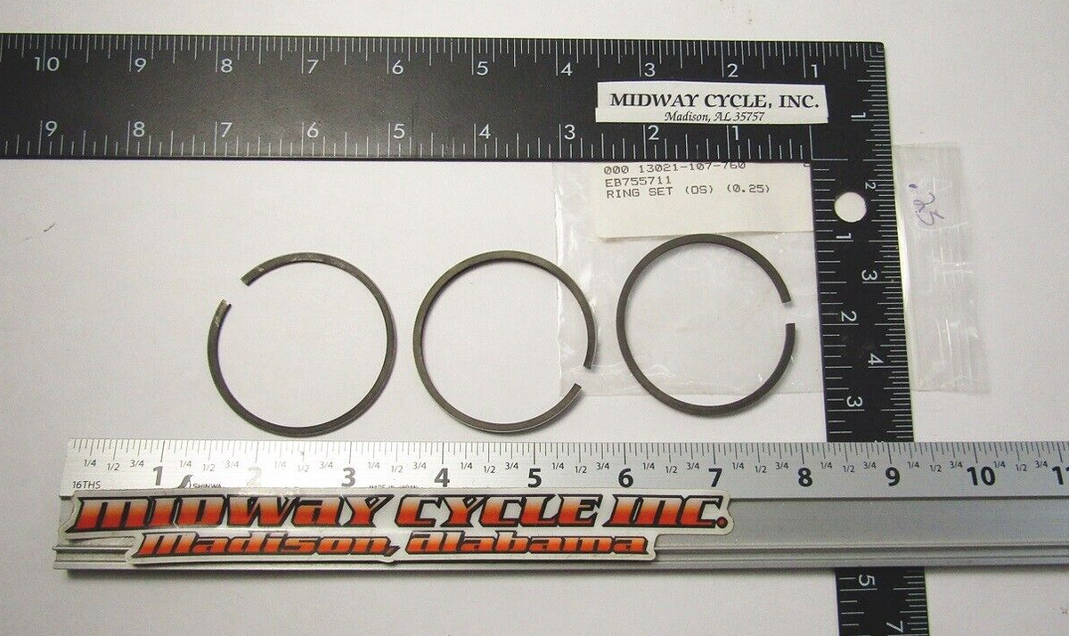 vintage an・an no.18 HONDA CB100 CL100 SL100 NEW OEM 1ST OVERSIZE .25MM PISTON RING SET