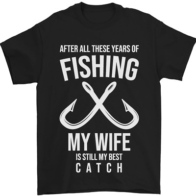Frau Beste Catch Lustig Fischen Fischer Herren 100% Baumwoll