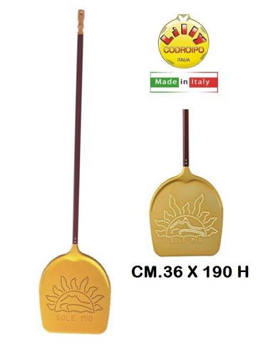 PALA PIZZA SOLE MIO CM. 36 X190H FORATA LEGA ALLUMINIO LILLY CODROIPO 2021  | eBay