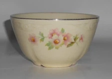 VINTAGE Homer Laughlin Company Virginia Rose w/Platinum Cranberry Bowl
