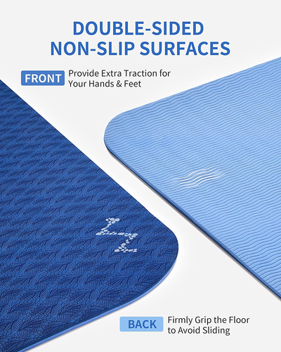 Large Yoga Mat (183 X 114Cm; 6Mm Thick) Extra Wide Workout Mat for Men and Women - Picture 4 of 12