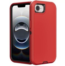 Heavy Duty Shockproof Dual Layer Case for iPhone 16e Free Tempered Glass