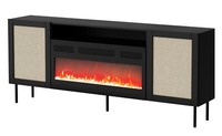 Kommode Juta Wohnzimmerschrank 202X85X40 Cm Sideboard 2 TüRen Mit Kamin