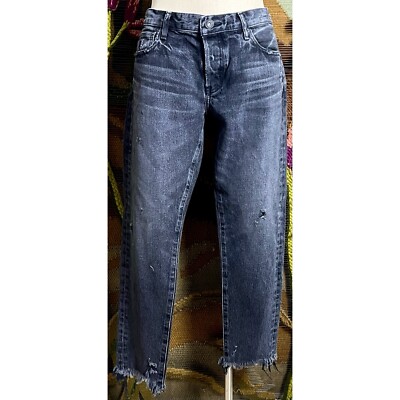 Moussy Kearney Tapered Black Premium Denim Jeans Size 27