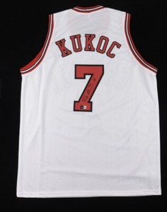 Toni Kukoc Signed Autographed White Basketball Jersey Chicago Bulls Great