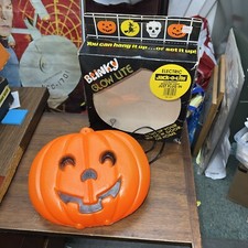 Vintage 1991 Giant Non-Blinking Electric Blinky Pumpkin Glow Lite Blow Mold