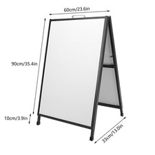 Double Sided A-frame Display Snap Board Advertising Poster Stand Sign Hold Black