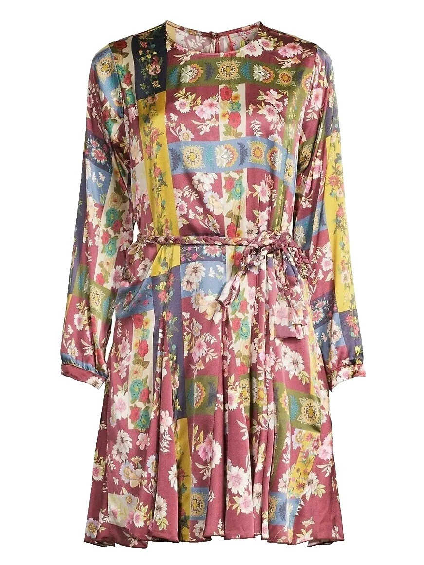 Johnny Was 短款真丝连衣裙